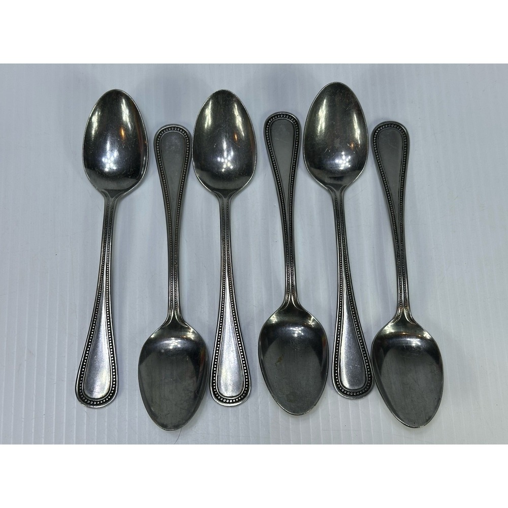 Set of 6 Oxford Hall Stratton Stainless Large Soup Spoons‎